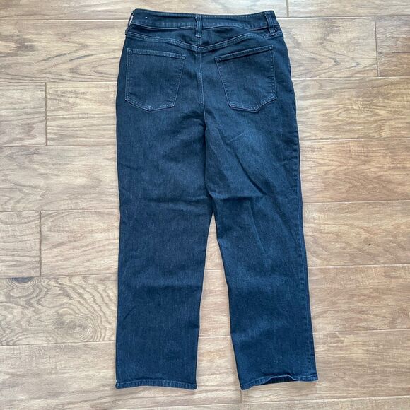 Chico's Jeans Size 1 (8) Black/Gray Charcoal Wash High Rise Straight Leg Crop - Picture 2 of 10